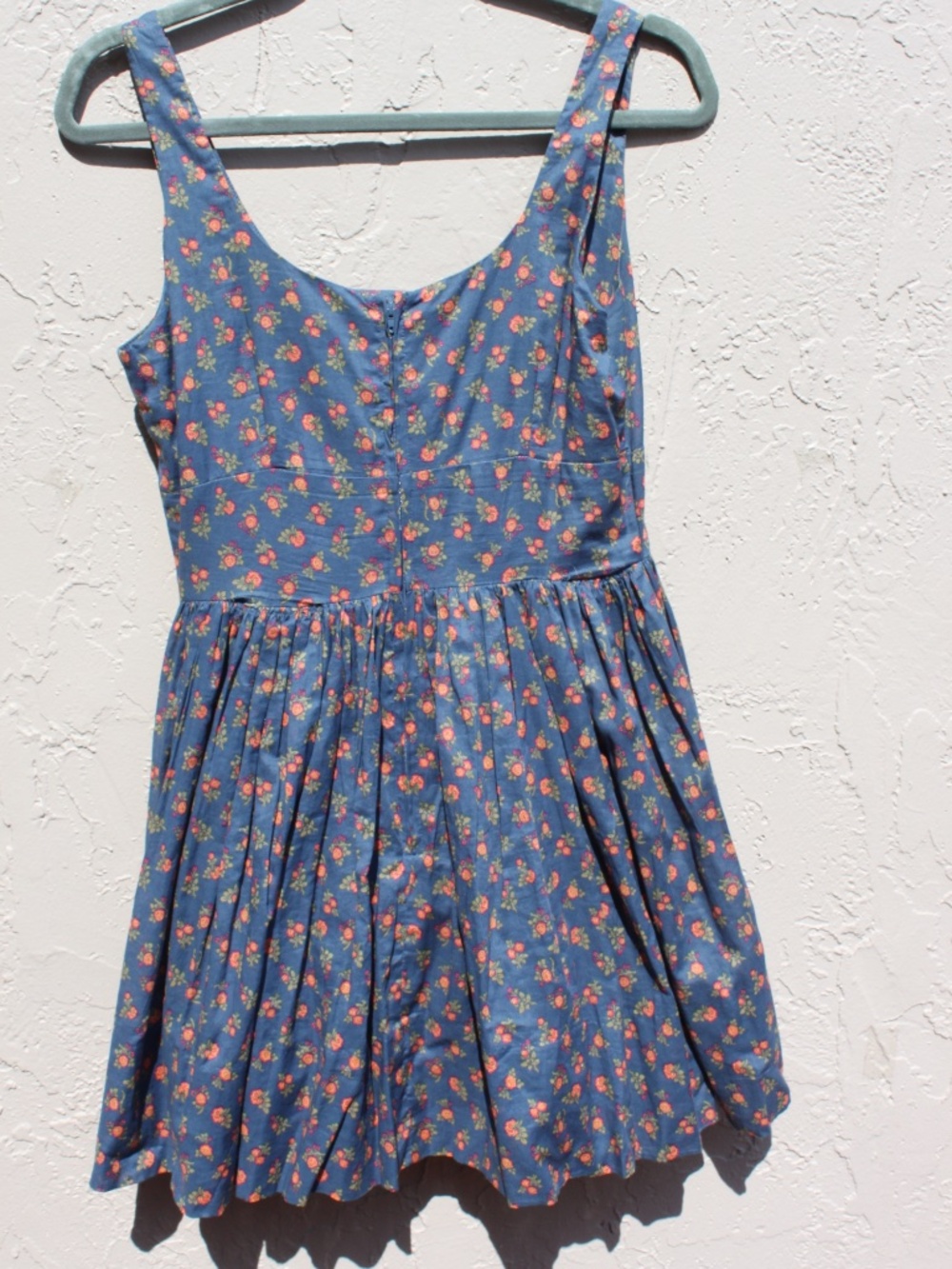 Blue Flower Print Dress
